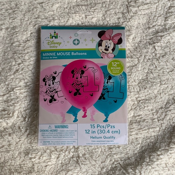 Minnie Mouse 1st birthday Balloon set 15 piece NIB - Picture 2 of 5